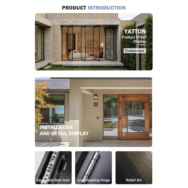 High Performance Premium-grade Aluminum Custom Pivot Door Modern Villa Apartment Use Waterproof Soundproof Weather Resistant