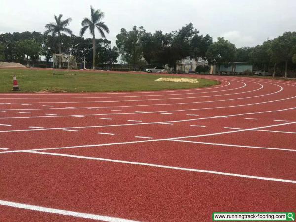 Quality Silicon PU Running Track Flooring For Gym Playground Prefabricated for sale