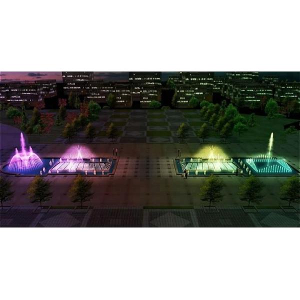 square shape small musical dancing fountain for home garden use