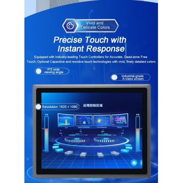 OEM High-Bright 1000 Nits Waterproof 4K IP65 Multi-Touch 19 Inch Embed high-performance industrial tablet computer