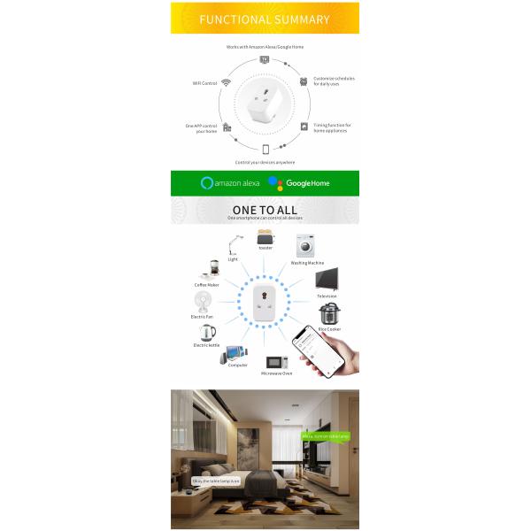 Indian Standard 16A Multifunctional Socket Wi-Fi Smart Plug