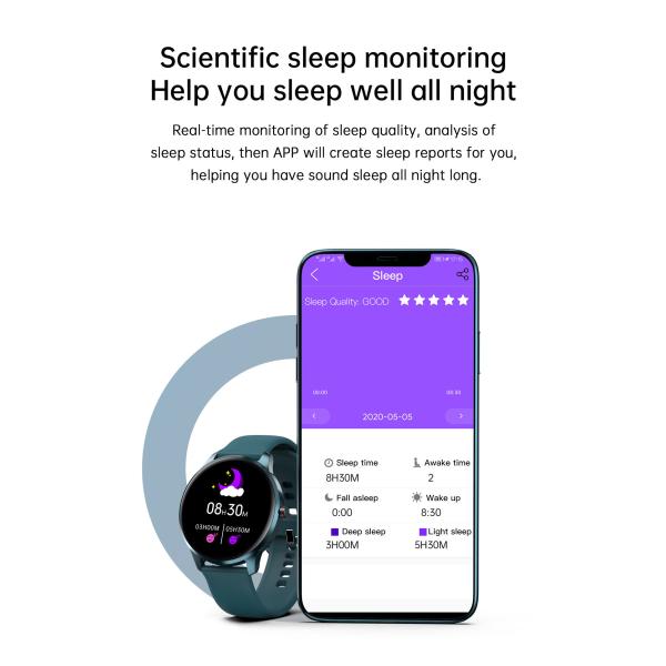 Dynamic 1.28in TFT Bluetooth IOT Devices BLE 5.0 Health Monitoring Samrtwatch