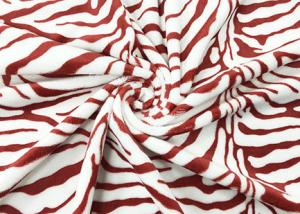China 210GSM Polyester Velvet Fabric / Poly Fleece Fabric For Home Textile Zebra Stripes on sale