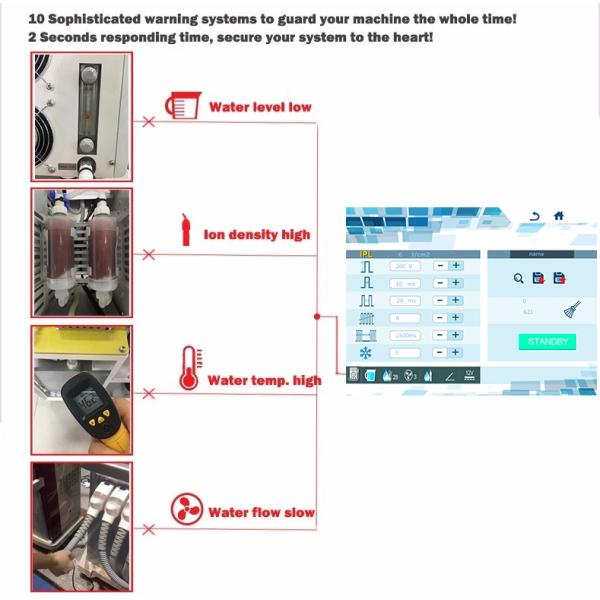 Portable Opt Elight Rf Laser Machine Humanized Bending Design Better Cooling