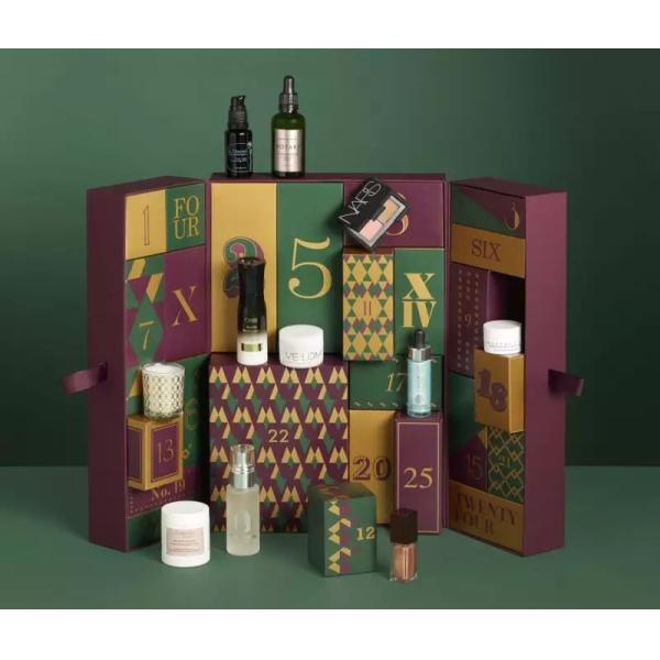 Tree Shape Christmas Cardboard Gift Boxes With Small Drawer