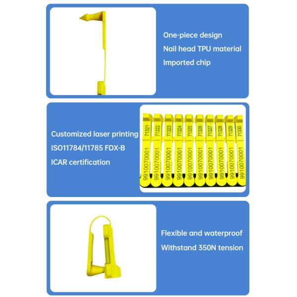 ICAR Certified Readable Sheep Ear Tags for Livestock Identification