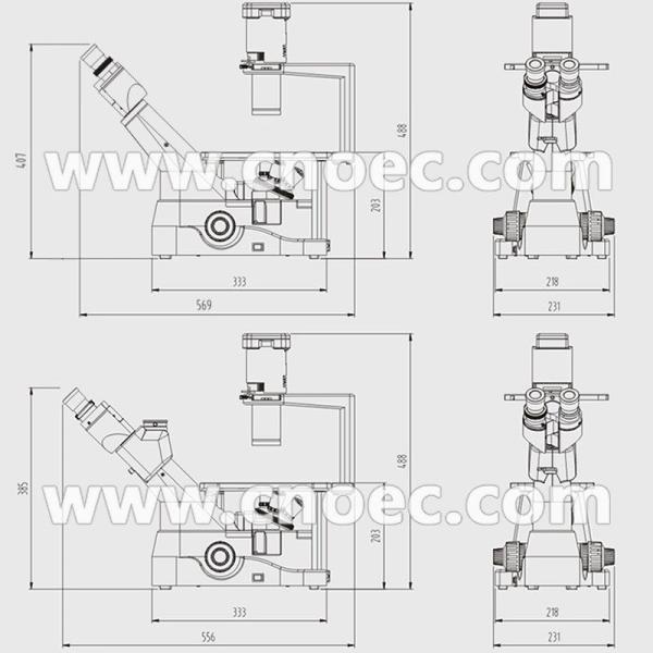 Infinity Trinocular Inverted Optical Microscope Microscopes Critical IlluminationA14.0901