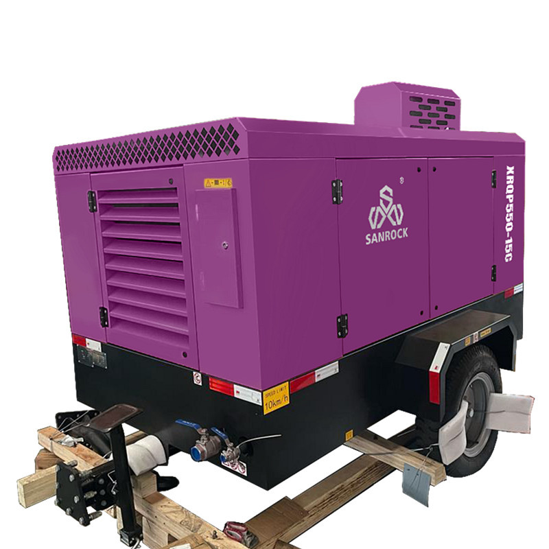 Screw Air Compressor 2 Wheels High Pressure Air Compressor Machine Small Air Compressor