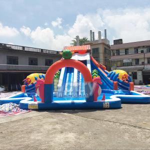 Wholesale Backyard Inflatable Water Slides And Pool Bouncy Water Slides Customized from china suppliers