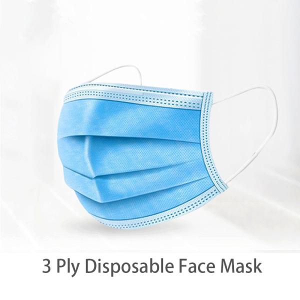Three Layer Disposable Earloop Face Mask For Personal Respiratory Protection