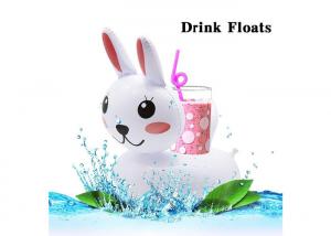 Wholesale Cute Rabbit Plastic Inflatable Drink Holder Cup Coaster For Kids Toys / Party Decorations from china suppliers