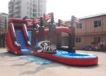 Commercial giant pirate ship inflatable water slide with slip n slide for adults