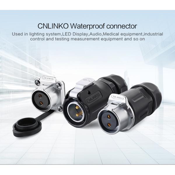 Cnlinko M20 2 Pin Electrical Waterproof Connector 2 Pole Connector for LED ConnectorIndustrial Controller AV System