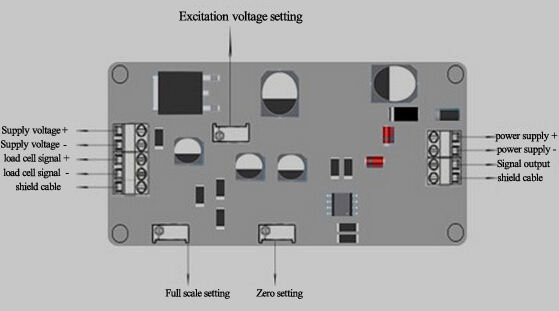 2015 Chinese Hot Seller Load Cell Signal Amplifier with Strain Gauge Sensor and Working Temperature -10--70 Degree