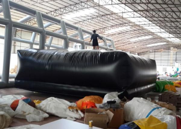 Quality 5 x 5m Black PVC Inflatable Sports Games Inflatable Gym Mat / Inflatable Jumping Mat for sale