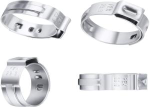 Wholesale Band Thickness 6-10mm Petrol Pipe Clamps , Tumbled / Polished Stepless Ear Clamp from china suppliers