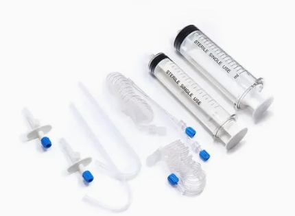 65ml Medical Disposable Sterile Angiographic Syringe Single / Double Channel Automated Contrast CT