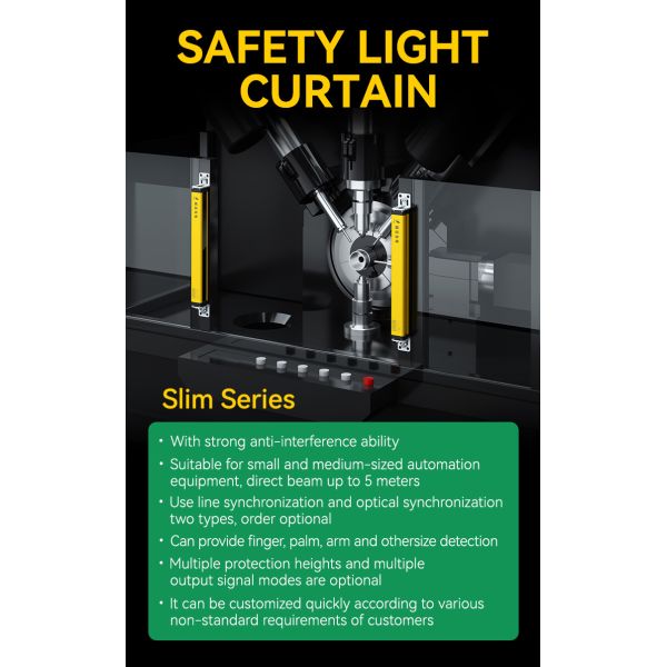 NPN Safety Light Curtain Sensor Conveyor Belt Objects Detection Anti Sesmic