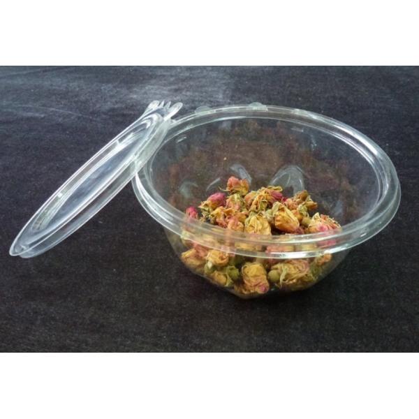 Stackable Tamper-Resistant Clear Hinged Container with Lid for Food Packaging
