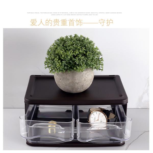 Cosmetic Rack Storage Clear Drawer Plastic Makeup Organizer