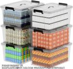 Plastic Storage Bins, Storage Box, 6 Pack, Tote Organizing Container With