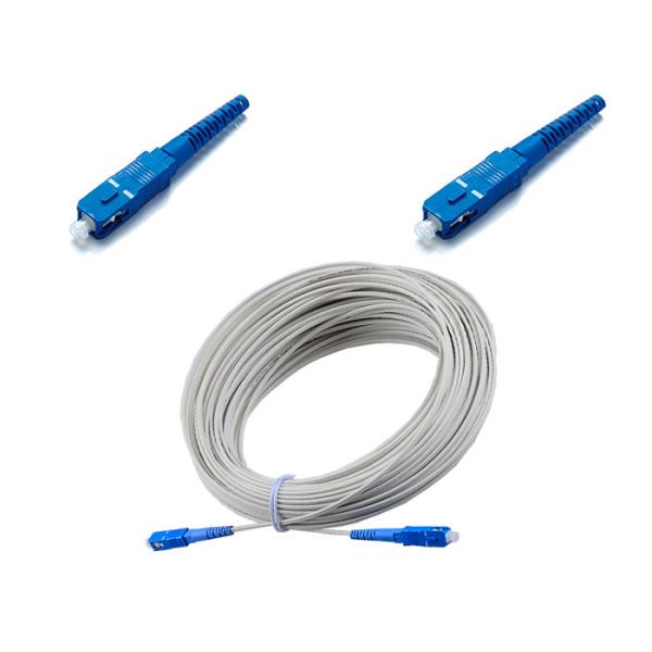 FTTH Drop Fiber Patch Cable SC To SC Flame Retardant Low Smoke Zero Halogen