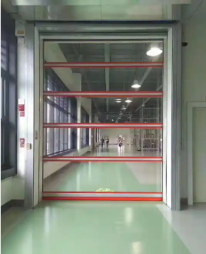 Transparent Rapid Roller Doors Galvanized Steel Full Clear Rollup Door With Frames