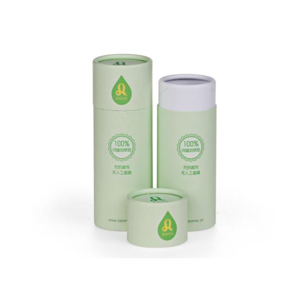 White Print Cardboard Paper Tube Packaging Rolled Edge Round Boxes