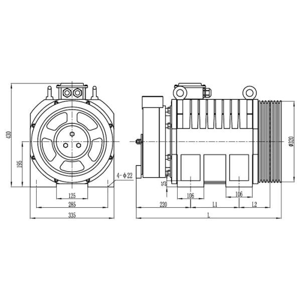 380V Passenger Elevator Lift Motor / Elevator Gearless Motor Single Wrap