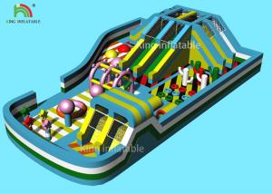 China 22*15 m Inflatable Amusement Equipment Kids Play Park Dry Slide Bouncer on sale