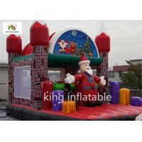 Christmas Inflatable Santa Jumping Castle Colorful Oxford UV - Proof for sale