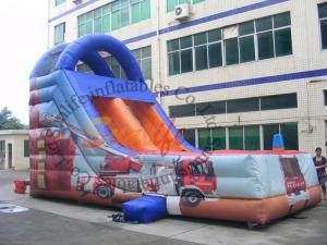 Wholesale Customized Outdoor Inflatable Slide / Commercial Fire Truck Inflatable Slide from china suppliers