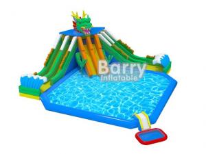 Wholesale Playground Outdoor Inflatable Aqua Park / 3 Slide Inflatable Water Fun For Children from china suppliers
