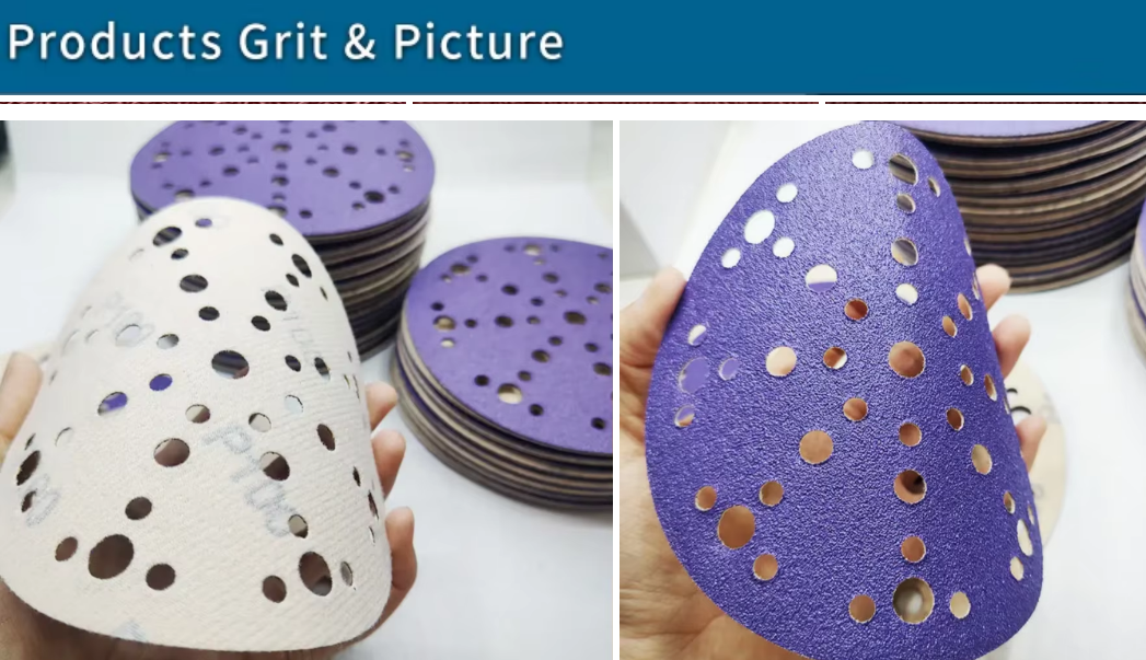 6-inch ceramic sanding disc - front view
