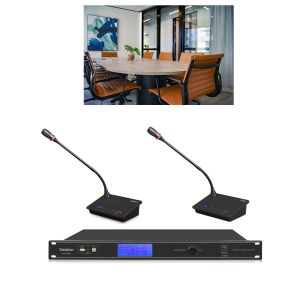 Desktop Gooseneck Microphone Digital Discussion System Dual Channels GESTTON