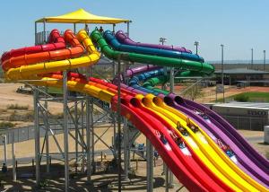 Colorful High Speed Slide Water Play Equipment 5 - 13 M Platform Height 0.85M Width