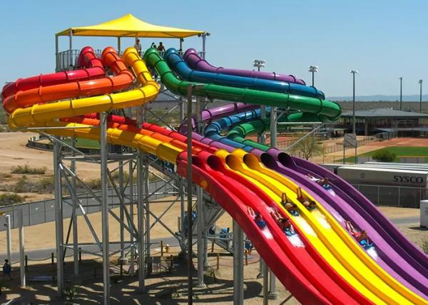 Quality Colorful High Speed Slide Water Play Equipment 5 - 13 M Platform Height 0.85M Width for sale