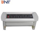 flip up desktop sliding electric socket with network ,usb