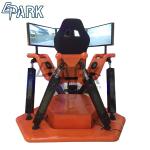 Red 3 Screen 9d Vr Racing Game Machine / Electric System 360 Degree Racing Car