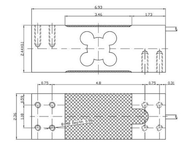 Single Point Load Cell IN-SP01 750kg IP68 C3 Platform bench Scale Aluminum Weight force Sensor 2.0 ±10%mV/V