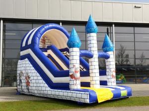 Wholesale Small Single Lane Commercial Inflatable Slide With Castle Theme For Amusement Park from china suppliers