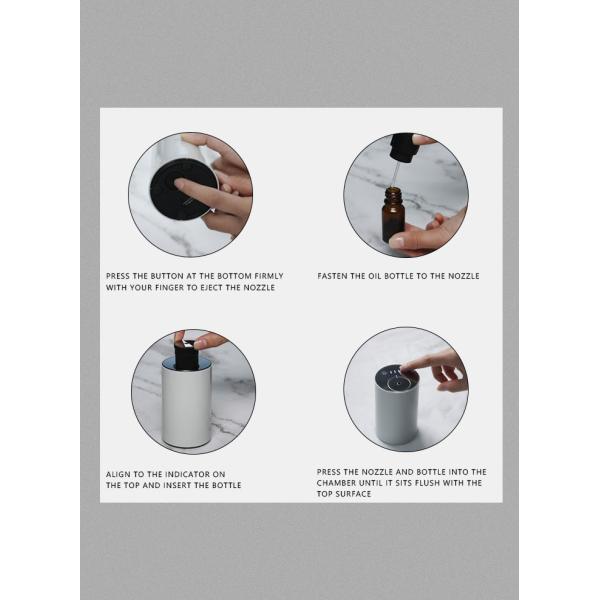 HOMEFISH ABS PP Electric Fragrance Diffuser Car Aroma Diffuser 2000mAh
