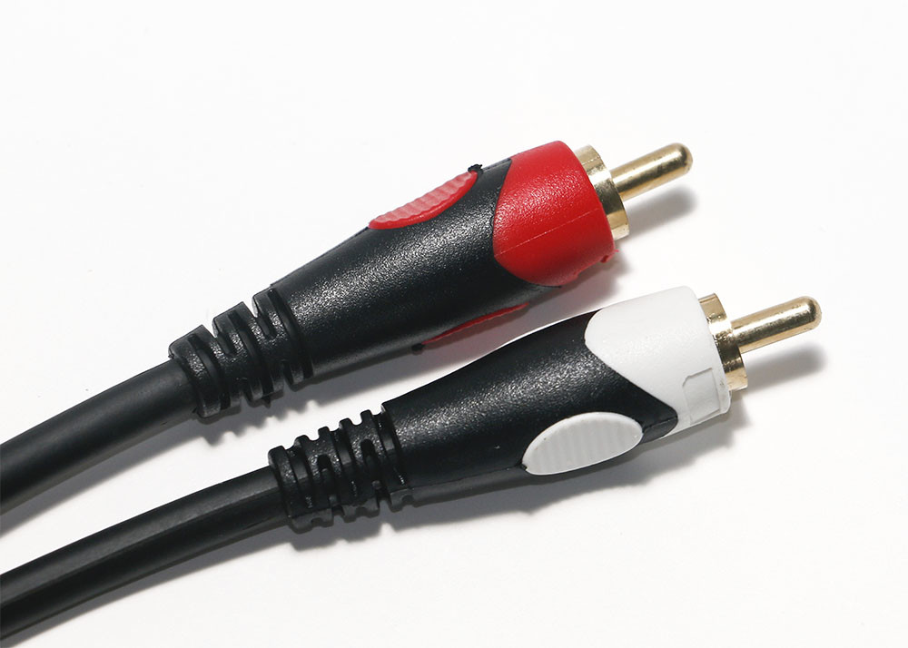 Double Head 2rca Audio Cable , TV DVD Digital 3.5 Mm Audio Cable