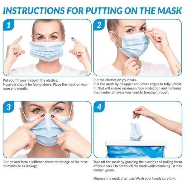 Disposable Earloop Face Mask Skin Friendly For Dust / Pollen Prevention