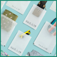 Waterproof Custom Semi Translucent Packaging Plastic Bags Logo Printed Food Grade Packaging Mylar Smell Proof Stand Pouch for Various Foods