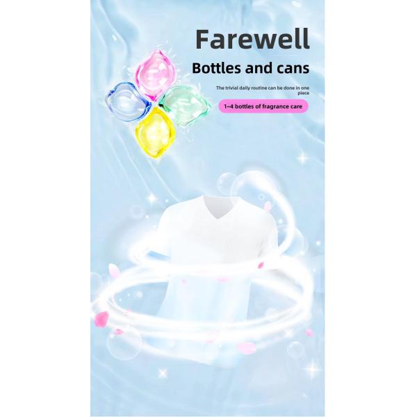 Four Chamber Soften Clothes Deep Clean Enzyme Laundry Washing Detergent Capsules With Scent Booster Beads Laundry Pods
