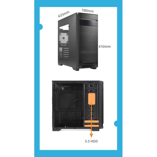 ATX SPCC Desktop Computer Cabinet For Office Or Home