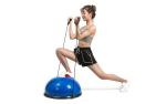 Thickness 5MM Half Moon Exercise Ball , Fitness Stable Yoga Balance Ball