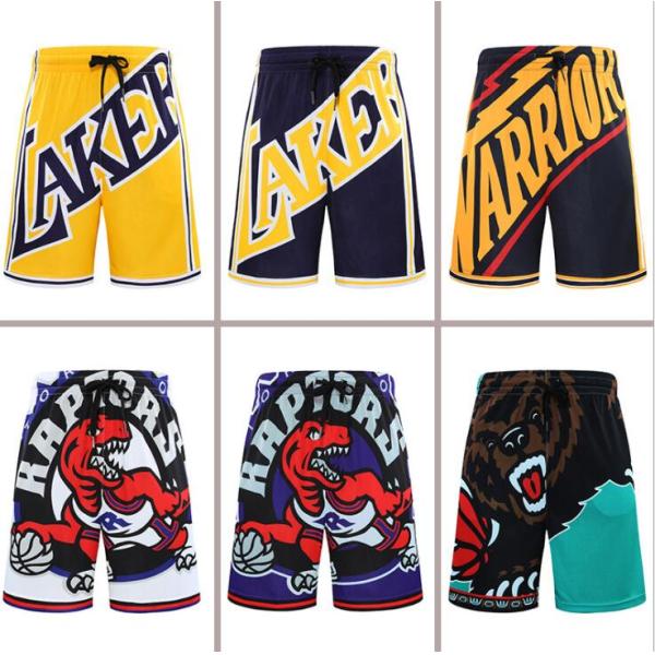 Cheap Sublimated Team Basketball Men's Knee Length Shorts with Pockets Basketball Sports Shorts Dinosaur Pattern Shorts Fashion