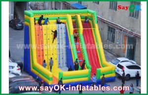 Wholesale Commercial Inflatable Slide 9.5*7.5*6.5m Colorful Inflatable Bouncer Slide With Climbing Wall For Amusement Park from china suppliers